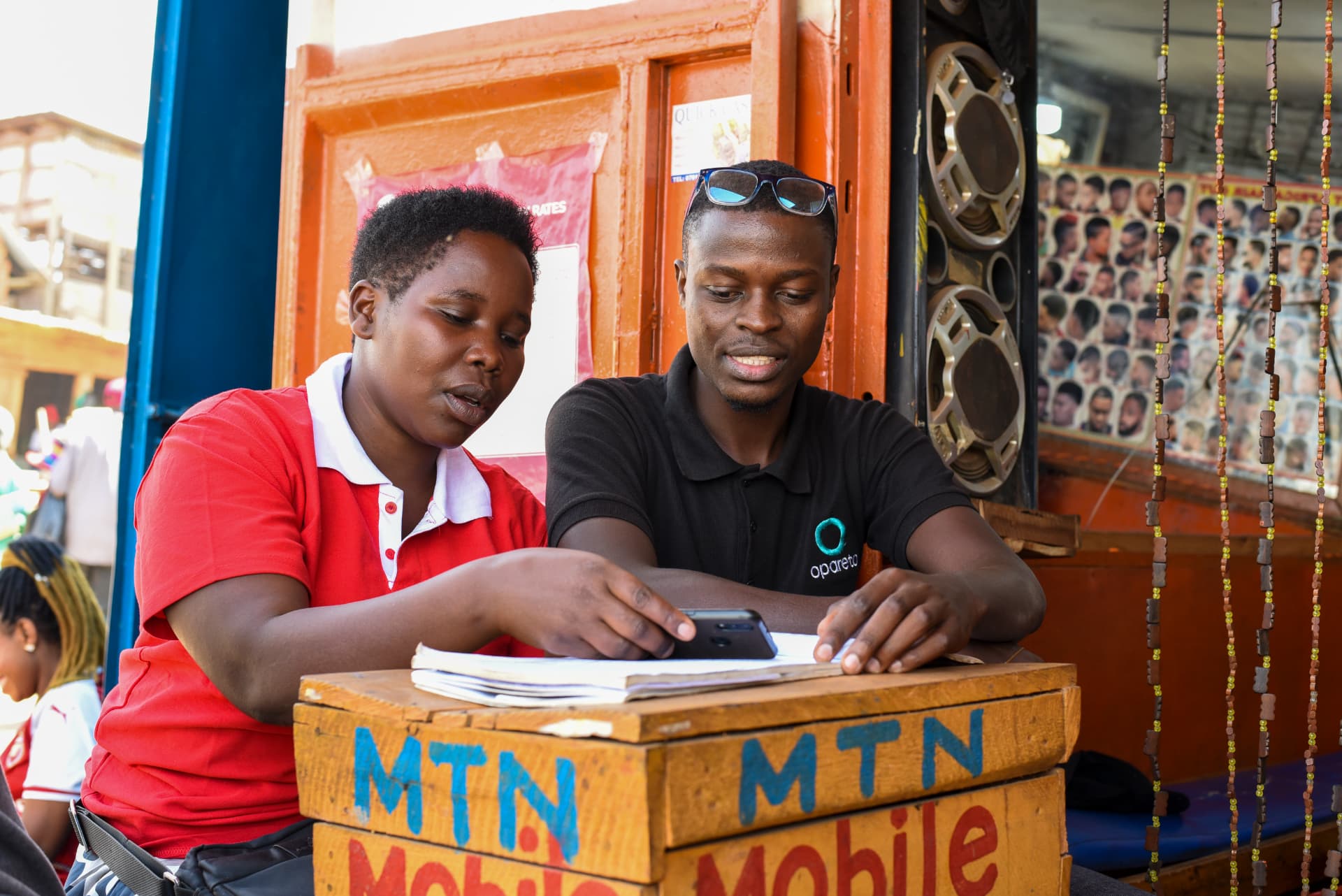 An Opareta team member training an agent on the platform